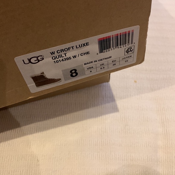 UGG Croft Luxe sneaker boot with leather outer and genuine shearling chestnut 8 - Picture 2 of 4